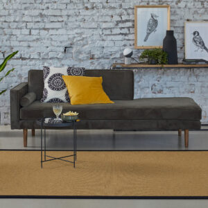 Tretford Teppiche mit Bordüre aus Leinen 3 Meter Breit