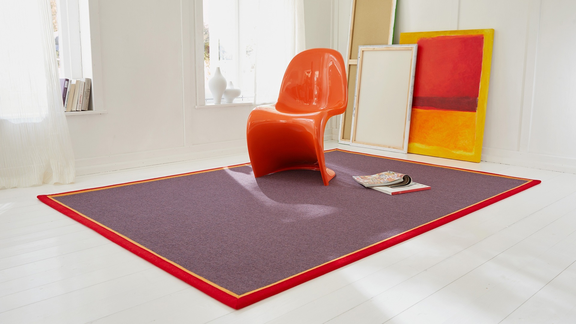 Tretford Teppiche mit Bordüre aus Wollfilz 2 Meter Breit