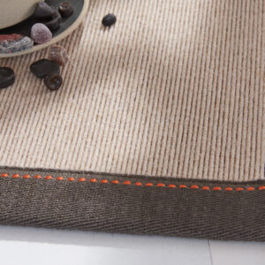 Tretford Teppiche mit Bordüre aus Leinen 2 Meter Breit